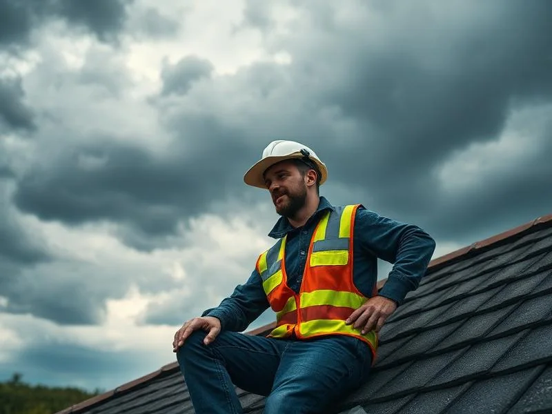 Storm damage roof repair