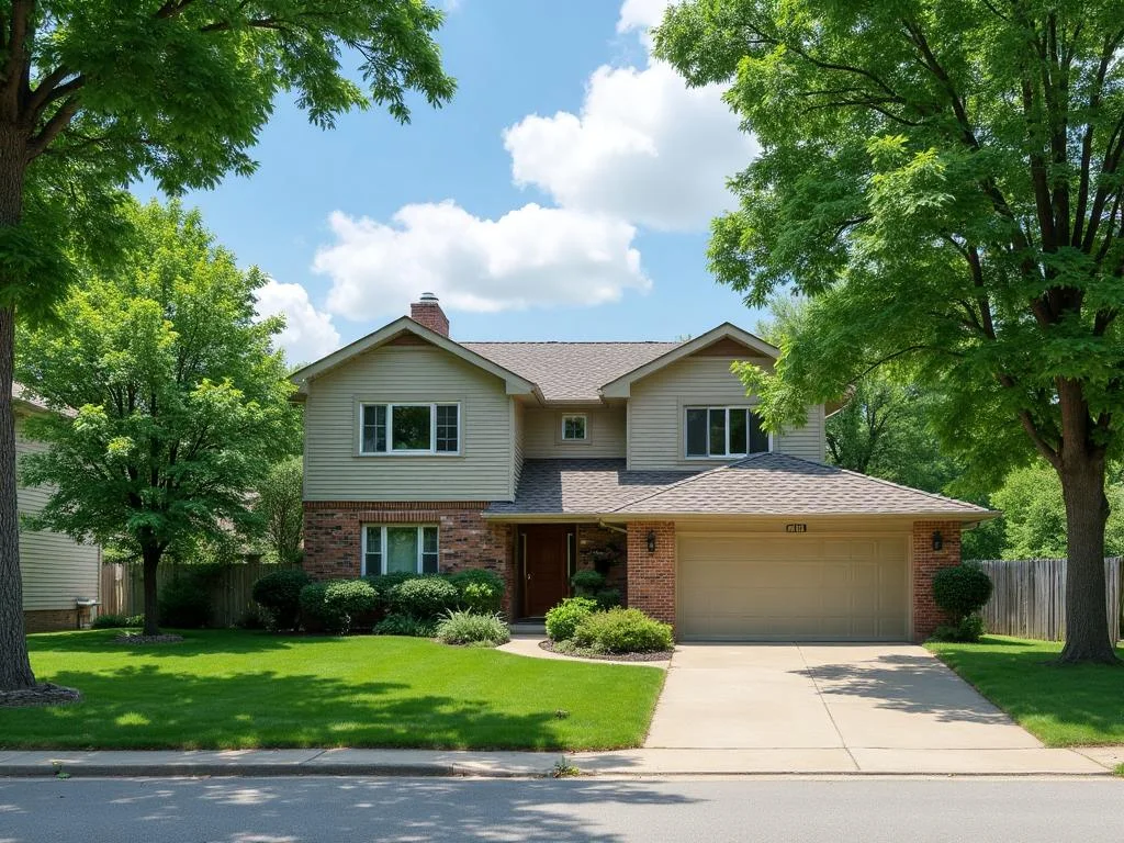 Modern home with large windows